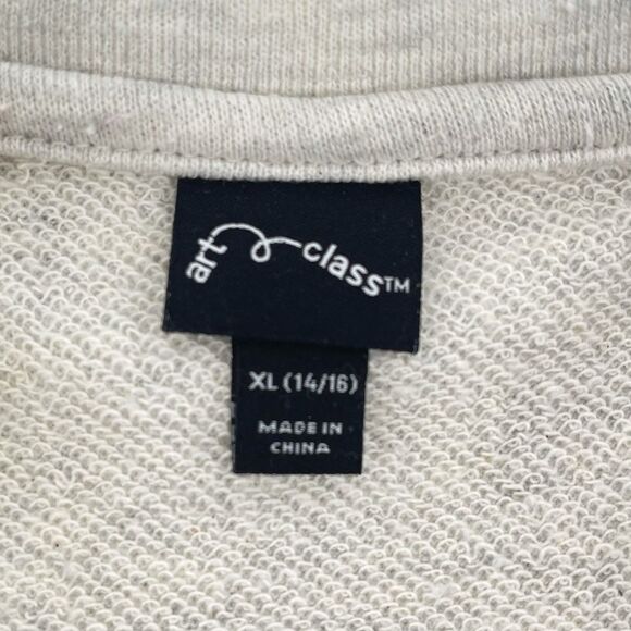 Art Class | Girl’s Tan LOVE Flipping Sequins Long Sleeved Terry Cloth Shirt XL - Picture 12 of 16